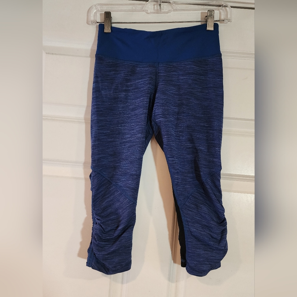 Lululemon Run For Your Life blue cropped leggings size 4